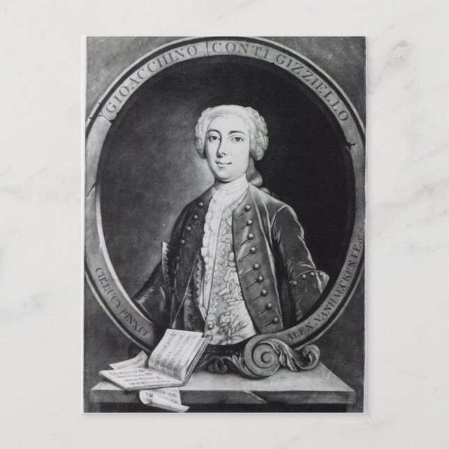 Gioacchino Conti, "Gizziello", Vykort (Framsida)