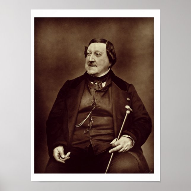 Gioacchino Rossini (1792-1868) från "Galerie Conte Poster (Framsidan)