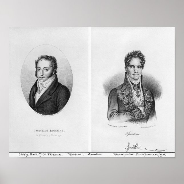 Gioacchino Rossini Gaspare ingrad av Poster (Framsidan)