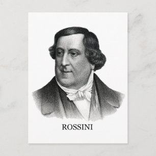 Gioachino Rossini, svart Vykort