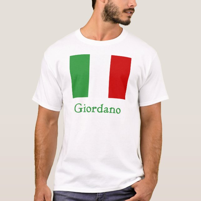 Giordano italiensk flagga tee (Framsida)