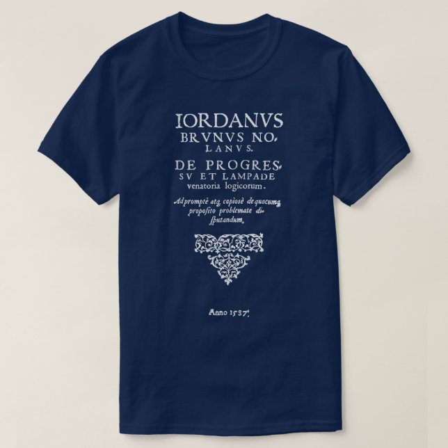 Giordano Italienska filosofen Free thinker T Shirt (Design framsida)