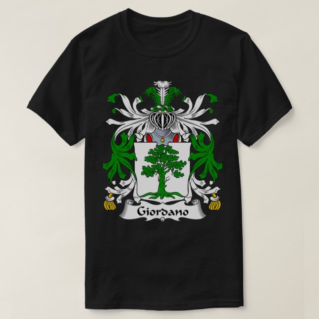 Giordano Jackar Arm Family Crest T Shirt (Design framsida)