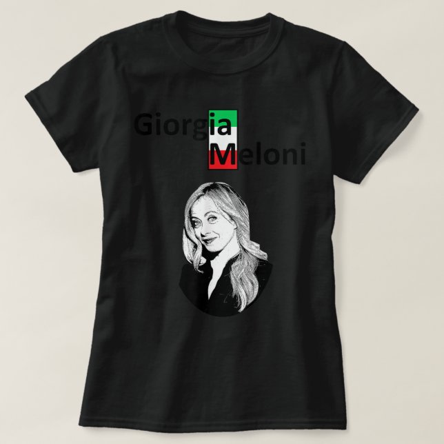 Giorgia Meloni "Brothers of Italien" T Shirt (Design framsida)