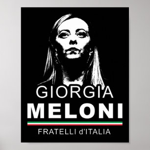 Giorgia Meloni Fratelli d'Italia Italien Manar Wom Poster