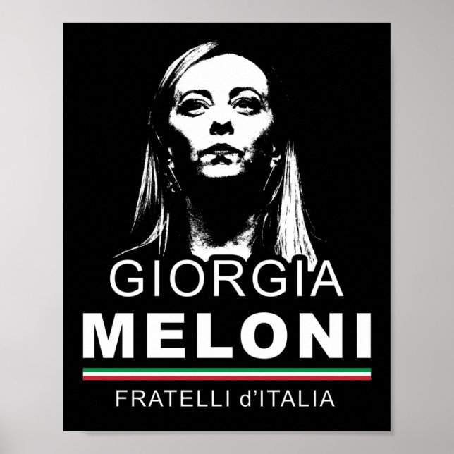 Giorgia Meloni Fratelli d'Italia Italien Manar Wom Poster (Framsidan)