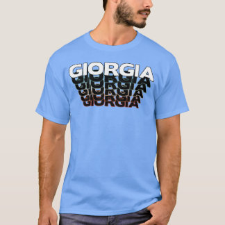Giorgia Rolig Retro Vintage Solnedgång Giorgia 80- T Shirt