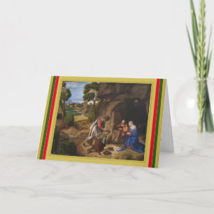 Giorgione Adoration of the Shepherds Helgdag Card Helgkort