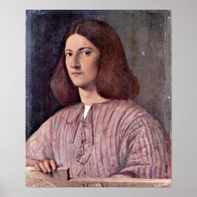 Giorgione - Porträtt of a Young Man Poster (Framsidan)