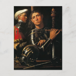 Giorgione-Warrior med Groom Vykort