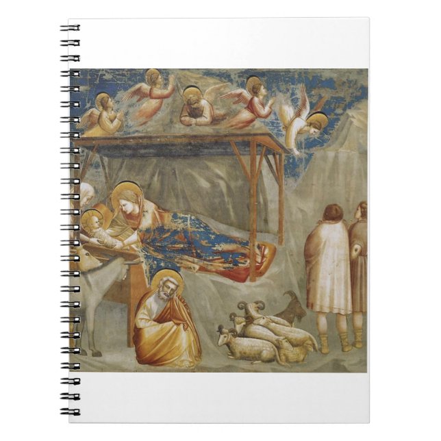 Giotto di Bondone Födelsen Fine Art Collection Anteckningsbok (Framsidan)