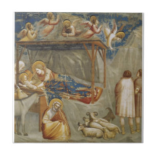Giotto di Bondone Kristi födelse Fine Art Collecti Kakelplatta