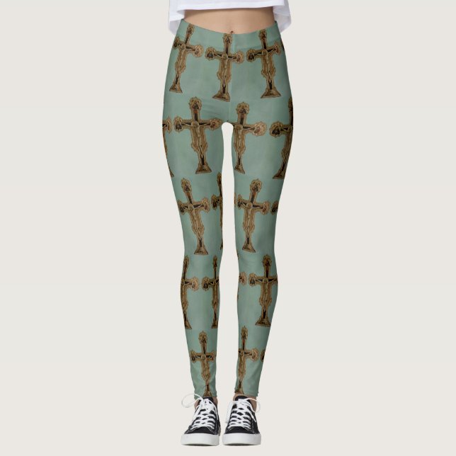 Giotto di Bondone – Kruzifix Crocifisso Scrovegni Leggings (Framsida)