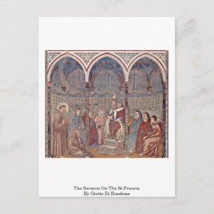 Giotto di Bondons predikan på St.Francis Vykort