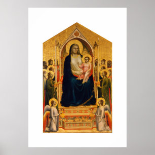 Giotto Ognissanti (Alla helgons) Madonna Maestà,  Poster