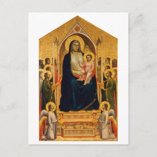 Giotto:s Ognissanti (Alla helgons) Madonna Maestà, Vykort