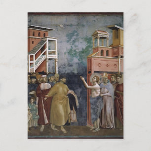 Giotto: S:t Francis renounces all global goods Vykort