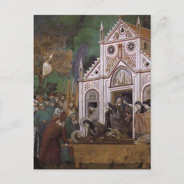 Giotto: St. Francis Mourned av St. Clare Vykort (Framsida)