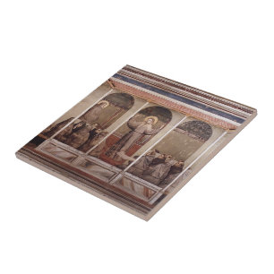 Giotto: St Francis visas till St Anthony i Arles Kakelplatta