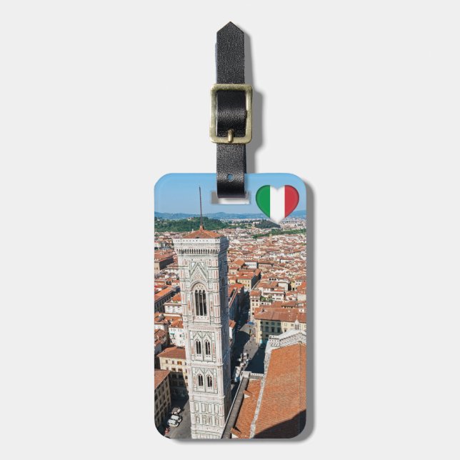 Giotto's Campanile - Florence, Toskana, Italien Bagagebricka (Vertikal Framsida)