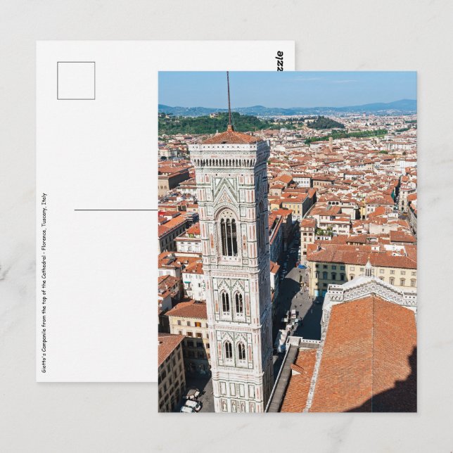 Giotto's Campanile - Florence, Toskana, Italien Vykort (Fram/baksida)