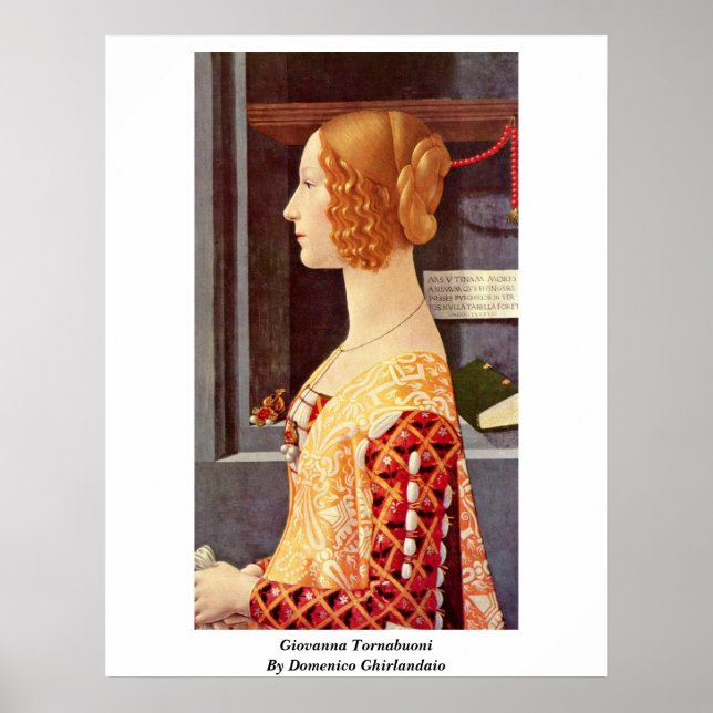 Giovanna Tornabuoni från Domenico Ghirlandaio Poster (Framsidan)