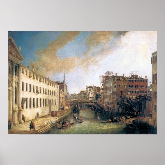 Giovanni Antonio Canal-The River Mendicanti Poster (Framsidan)