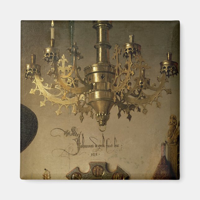 Giovanni Arnolfinis Porträtt Magnet (Framsidan)