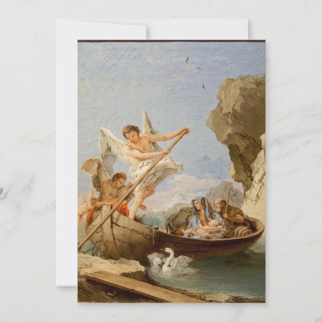 Giovanni Battista Tiepolo - Flygning i Egypten Inbjudningar (Framsida)