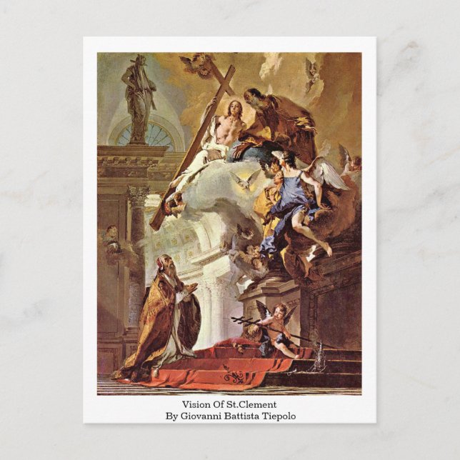 Giovanni Battista Tiepolos vision av St.Clement Vykort (Framsida)