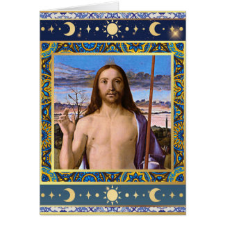 Giovanni Bellini har "Kristi välsignelse" Hälsningskort