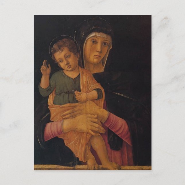 Giovanni Bellini-Madonna med Child Blessing Vykort (Framsida)