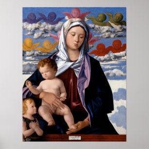 Giovanni Bellini Madonna och Child with St. John Poster