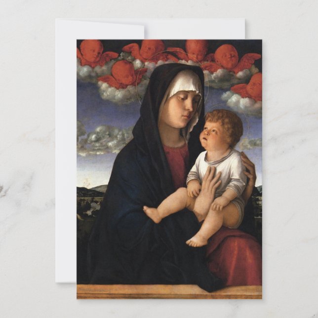 Giovanni Bellini - Madonna of the Red Cherubims Inbjudningar (Framsida)