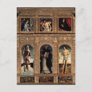 Giovanni Bellini-Polyptych av San Vincenzo Ferreri Vykort