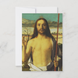 Giovanni Bellini’s Christ Blessing Holy Card Tack Kort