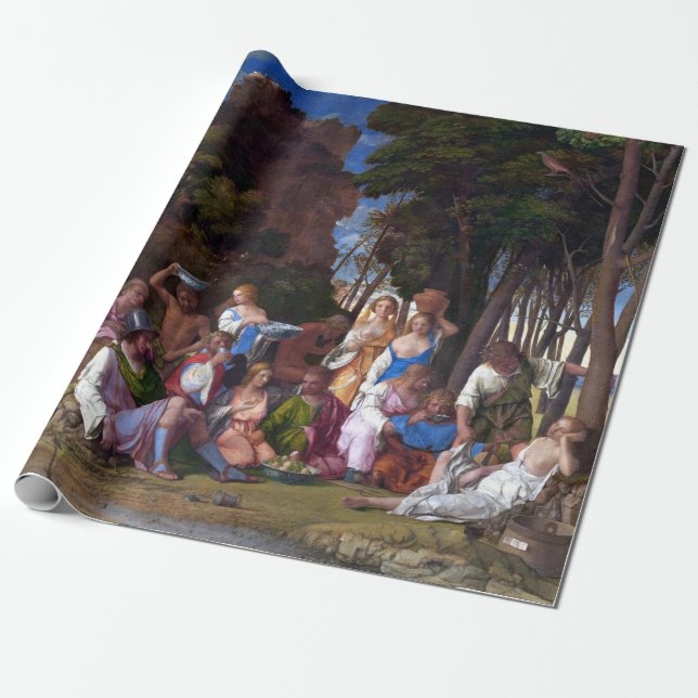 Giovanni Bellini Titian festmåltid av gudarna Presentpapper (Utrullad)