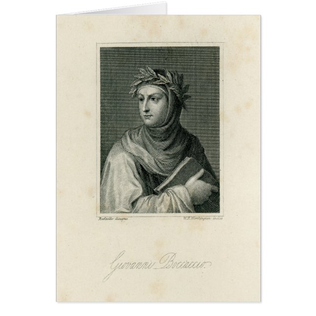 Giovanni Boccaccio Hälsningskort (Framsidan)