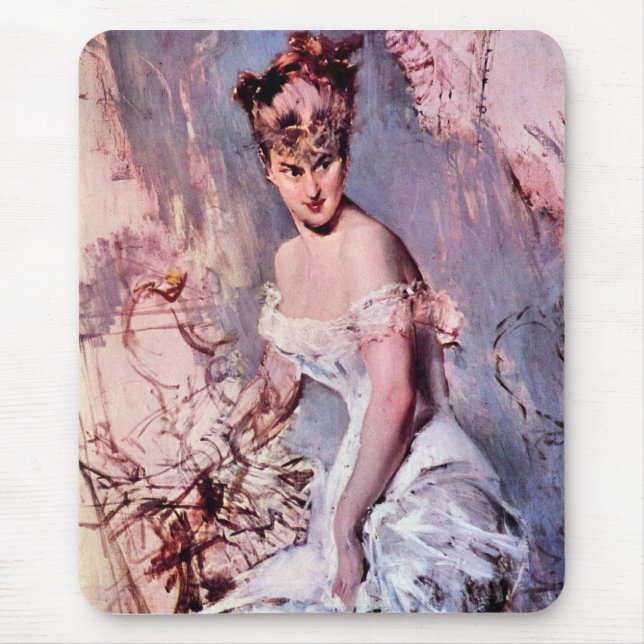 Giovanni Boldini - aktrisen Alice Regnault Musmatta (Framsidan)