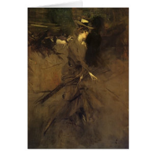 Giovanni Boldini- i promenaden Hälsningskort