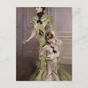 Giovanni Boldini- Madame Georges Hugo och hennes s Vykort
