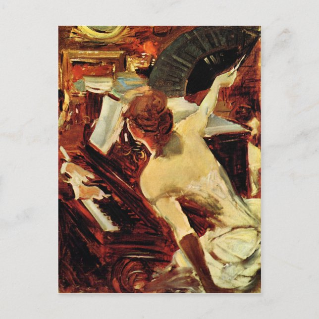 Giovanni Boldini - Singer Mondana Vykort (Framsida)