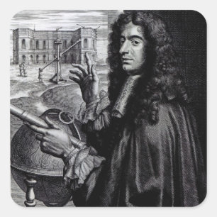 Giovanni Domenico Cassini Fyrkantigt Klistermärke