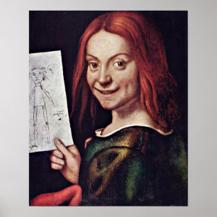 Giovanni Francesco Caroto - pojke med en teckning Poster