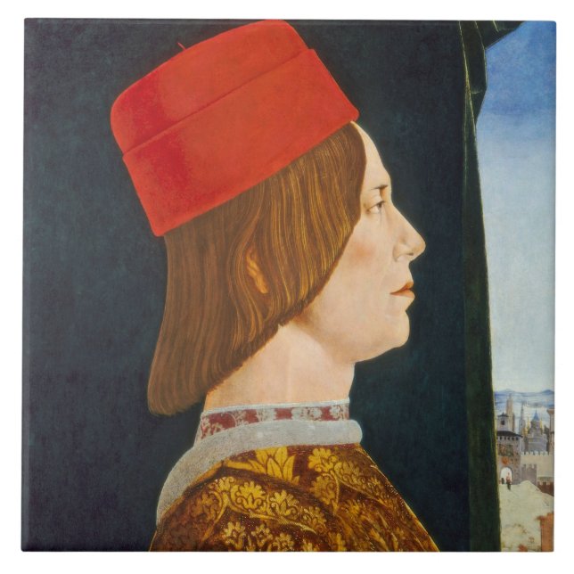 Giovanni II Bentivoglio, C. 1474 - 77 Kakelplatta (Framsidan)