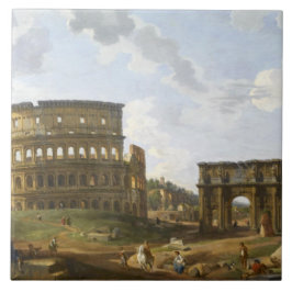 Giovanni Paolo Panini View of the Colosseum Kakelplatta