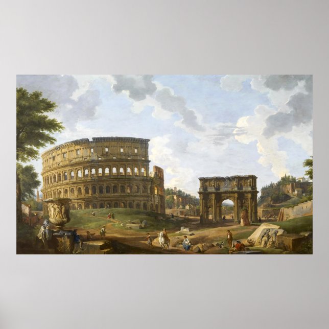 Giovanni Paolo Panini View of the Colosseum Poster (Framsidan)