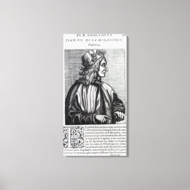 Giovanni Pico della Mirandola från Canvastryck (Framsida)