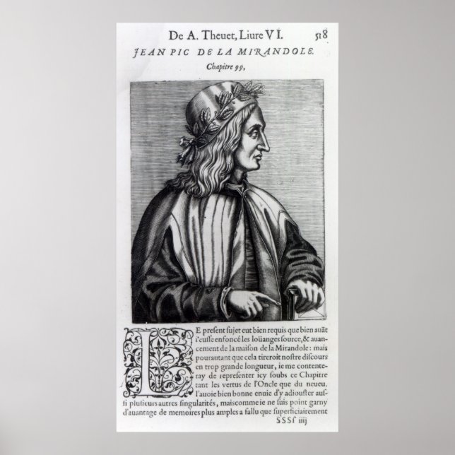Giovanni Pico della Mirandola från Poster (Framsidan)