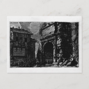 Giovanni Piranesi-Veduta med Titus Arch Vykort
